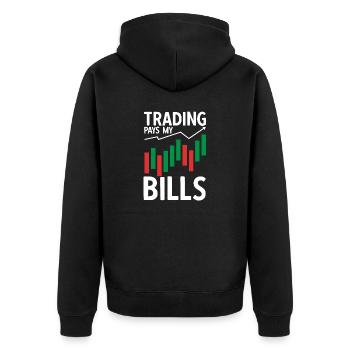 Trading Crypto Stock Market Investor Day Trader - Veste à capuche bio Premium Unisexe - noir - Dos - Nico (187cm)