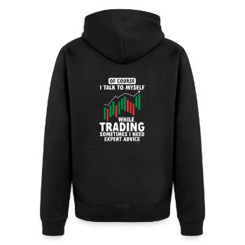 Trading Crypto Stock Market Investor Day Trader - Veste à capuche bio Premium Unisexe - noir - Dos - Nico (187cm)