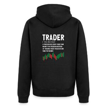 Trading Crypto Stock Market Investor Day Trader - Veste à capuche bio Premium Unisexe - noir - Dos - Nico (187cm)