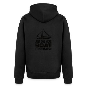 Just One More Boat I Promise Sailing Sailing Yacht - Unisex Premium Organic Zip Hoodie - black - Back - Nico (187cm)