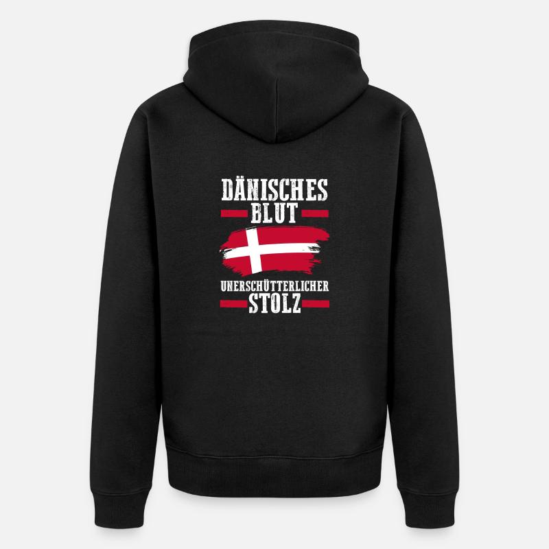 Danois Danemark - Veste à capuche bio Premium Unisexe - noir