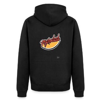 Psycho Dad: The Psycho Dad - Unisex Premium Organic Zip Hoodie - black - Back - Nico (187cm)