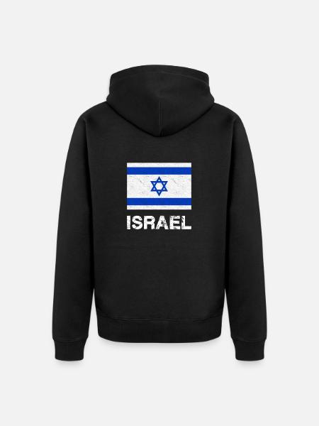Drapeau d’Israël - Veste à capuche bio Premium Unisexe - noir