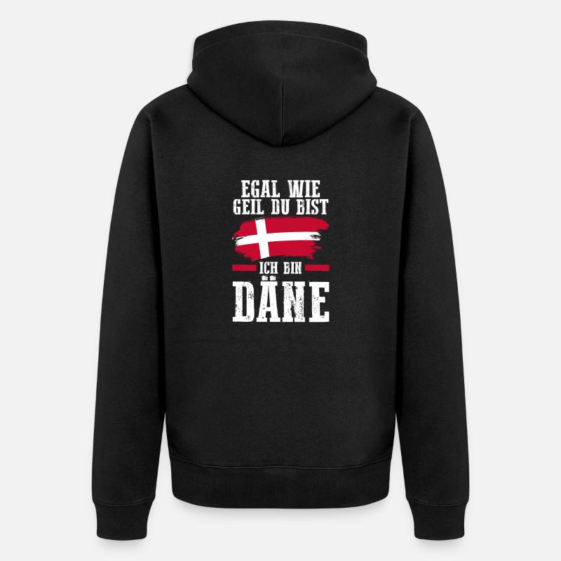 Danois Danemark - Veste à capuche bio Premium Unisexe - noir