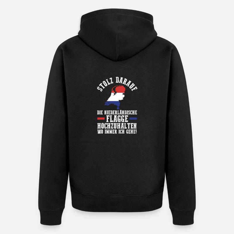 Pays-Bas Pays-Bas Pays-Bas - Veste à capuche bio Premium Unisexe - noir