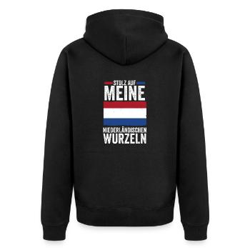 Pays-Bas Pays-Bas Pays-Bas - Veste à capuche bio Premium Unisexe - noir - Dos - Nico (187cm)