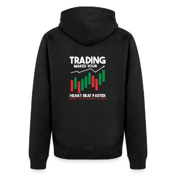 Trading Crypto Stock Market Investor Day Trader - Veste à capuche bio Premium Unisexe - noir - Dos - Nico (187cm)