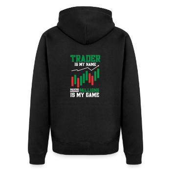 Trading Crypto Stock Market Investor Day Trader - Veste à capuche bio Premium Unisexe - noir - Dos - Nico (187cm)