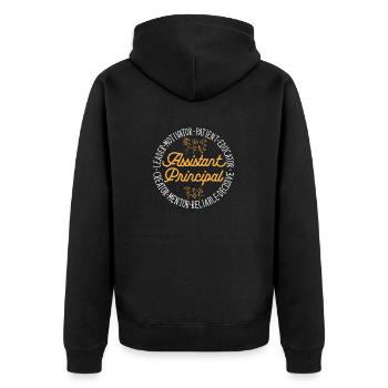 Directeur adjoint - Veste à capuche bio Premium Unisexe - noir - Dos - Nico (187cm)