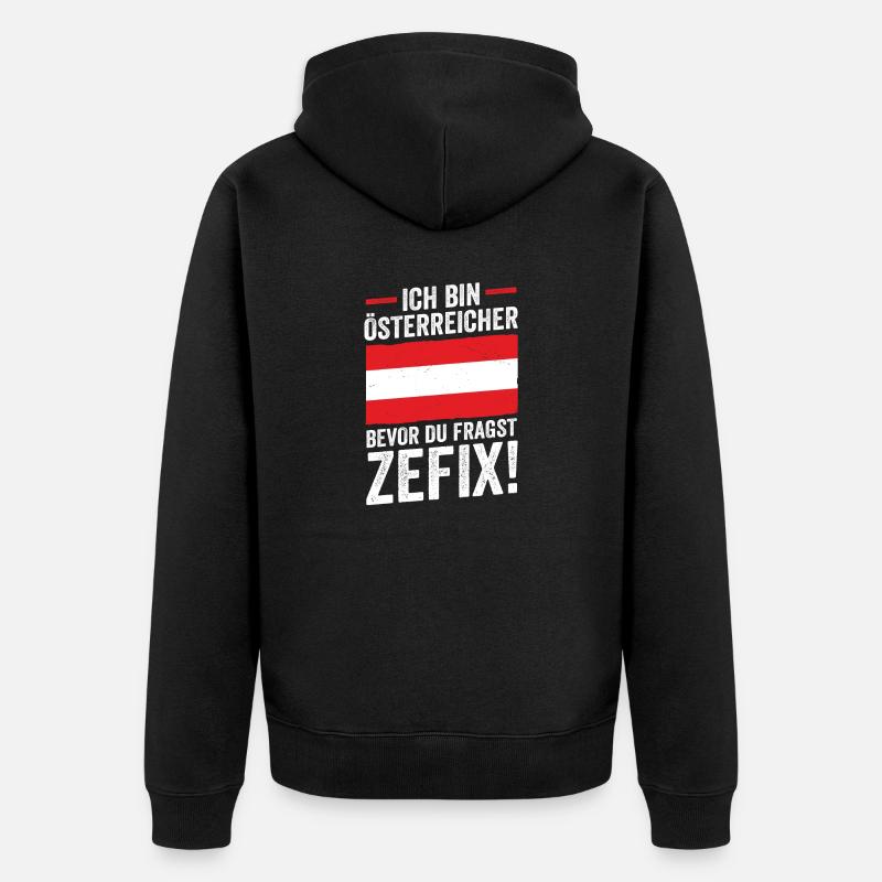 Autrichiens Autriche - Veste à capuche bio Premium Unisexe - noir
