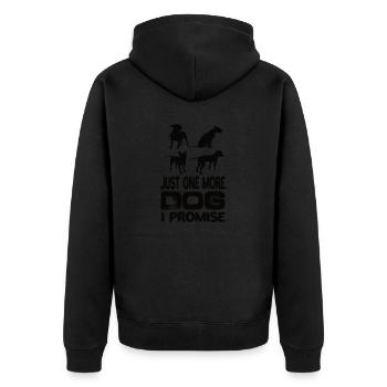 Juste un chien de plus que je promets aux chiens Chien de compagnie - Veste à capuche bio Premium Unisexe - noir - Dos - Nico (187cm)
