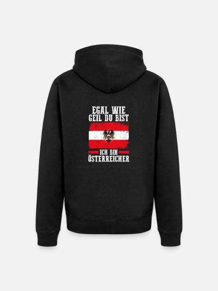 Austrians Austria - Unisex Premium Organic Zip Hoodie - black