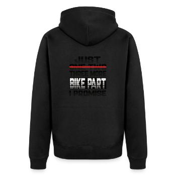 Juste une autre pièce de moto que je promets moto - Veste à capuche bio Premium Unisexe - noir - Dos - Nico (187cm)