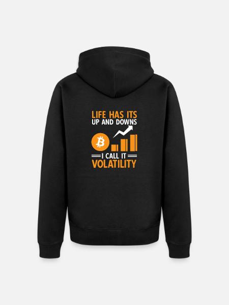 Bitcoin Cryptocurrency BTC Crypto Trader - Unisex Premium Organic Zip Hoodie - black