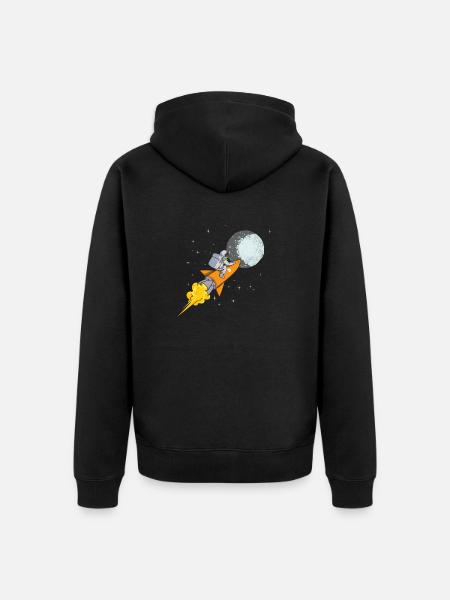 Bitcoin Cryptocurrency BTC Crypto Trader - Unisex Premium Organic Zip Hoodie - black