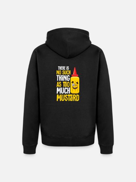 Senf Mustard - Unisex Premium Organic Zip Hoodie - black