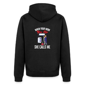 Chauffage, Climatisation, Ventilation, Technicien - Veste à capuche bio Premium Unisexe - noir - Dos - Nico (187cm)