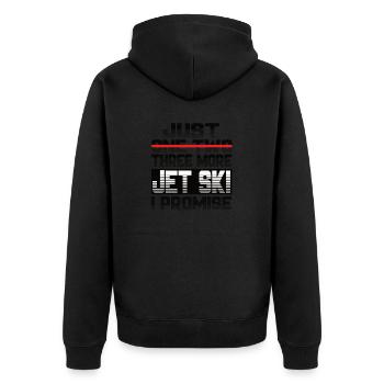 Just One More Jet ski I Promise Jet Ski Jetski - Unisex Premium Bio Zip Hoodie - Schwarz - Hinten - Nico (187cm)