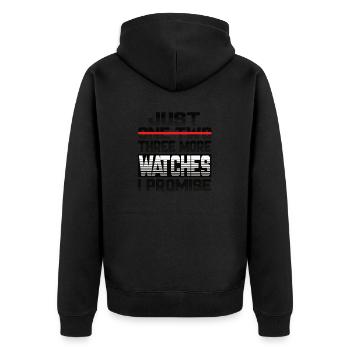 Juste une montre de plus Je promets Montres - Veste à capuche bio Premium Unisexe - noir - Dos - Nico (187cm)