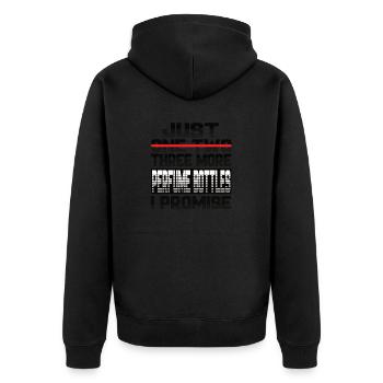 Just One More Perfume Bottles I Promise Parfüm - Unisex Premium Organic Zip Hoodie - black - Back - Nico (187cm)