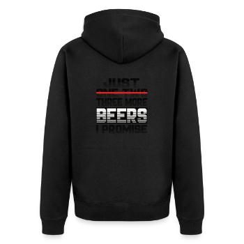 Juste une bière de plus que je promets au buveur de bière - Veste à capuche bio Premium Unisexe - noir - Dos - Nico (187cm)
