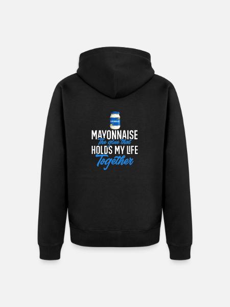 Mayonnaise - Unisex Premium Organic Zip Hoodie - black
