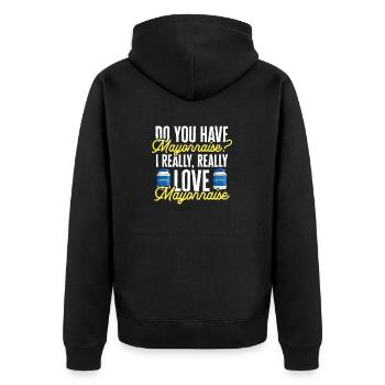 Mayonnaise - Veste à capuche bio Premium Unisexe - noir - Dos - Nico (187cm)