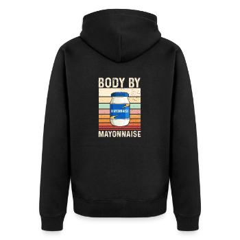 Mayonnaise - Veste à capuche bio Premium Unisexe - noir - Dos - Nico (187cm)