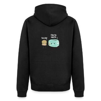 I Want You Inside Me - That's Hot. Funny Toaster - Unisex Premium Organic Zip Hoodie - black - Back - Nico (187cm)