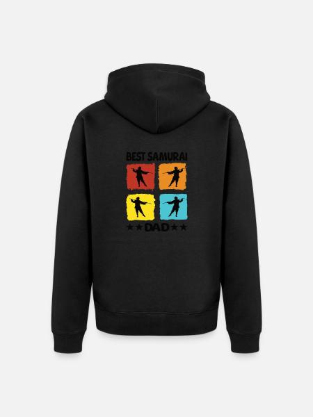 Best Samurai Dad - Unisex Premium Organic Zip Hoodie - black