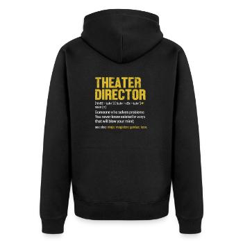 Metteur en scène de théâtre Funny Definition Musical - Veste à capuche bio Premium Unisexe - noir - Dos - Nico (187cm)