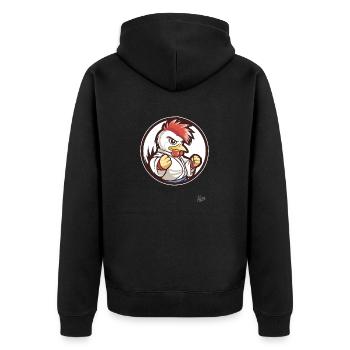 Martial Arts Martial Arts: Judo Chicken - Unisex Premium Organic Zip Hoodie - black - Back - Nico (187cm)