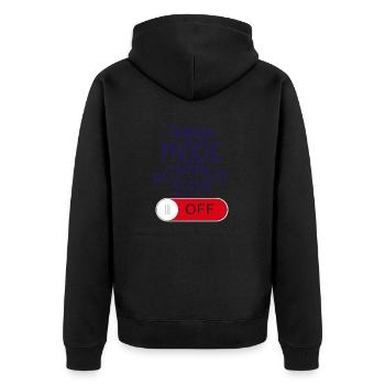 School's Out Forever Retirement 2024 Retired - Unisex Premium Bio Zip Hoodie - Schwarz - Hinten - Nico (187cm)