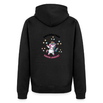 Les fans de licornes applaudissent plus fort - Veste à capuche bio Premium Unisexe - noir - Dos - Nico (187cm)