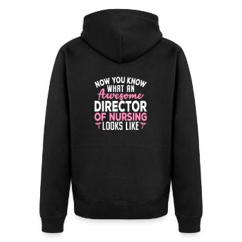 Un directeur des soins infirmiers génial ressemble à des soins infirmiers - Veste à capuche bio Premium Unisexe - noir - Dos - Nico (187cm)