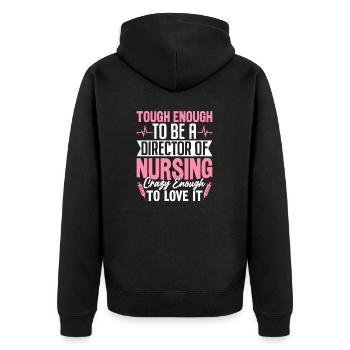 Directrice des soins infirmiers Funny Healthcare RN Nurse - Veste à capuche bio Premium Unisexe - noir - Dos - Nico (187cm)