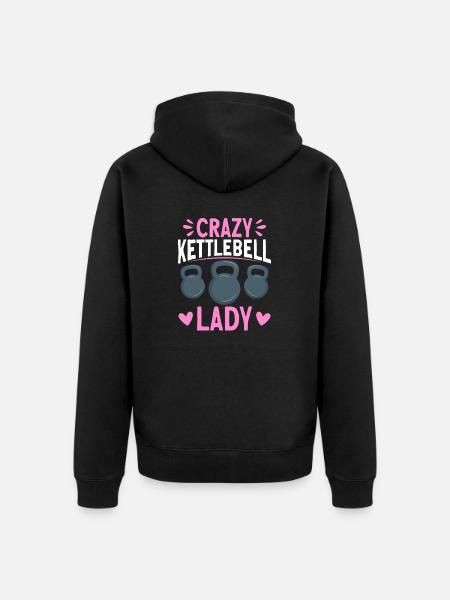 Kettlebell Workout Fitness Training - Unisex Premium Organic Zip Hoodie - black