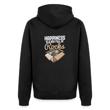 Have A Gneiss Day Geologist Geology - Unisex Premium Bio Zip Hoodie - Schwarz - Hinten - Nico (187cm)