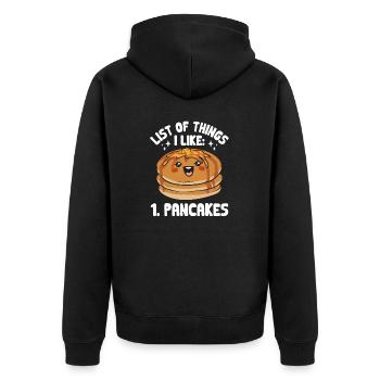 Crêpes Petit-déjeuner Crêpes - Veste à capuche bio Premium Unisexe - noir - Dos - Nico (187cm)