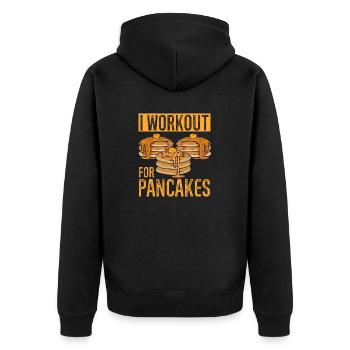 Pancake Breakfast Pancakes - Unisex Premium Organic Zip Hoodie - black - Back - Nico (187cm)