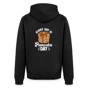 Crêpes Petit-déjeuner Crêpes - Veste à capuche bio Premium Unisexe - noir - Dos - Nico (187cm)