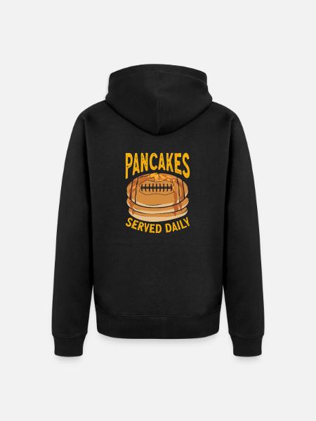 Pancake Breakfast Pancakes - Unisex Premium Organic Zip Hoodie - black