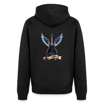 Rock Guitar 2024 04 - Unisex Premium Organic Zip Hoodie - black - Back - Nico (187cm)