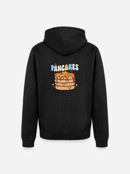 Pancake Breakfast Pancakes - Unisex Premium Organic Zip Hoodie - black