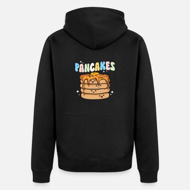 Crêpes Petit-déjeuner Crêpes - Veste à capuche bio Premium Unisexe - noir
