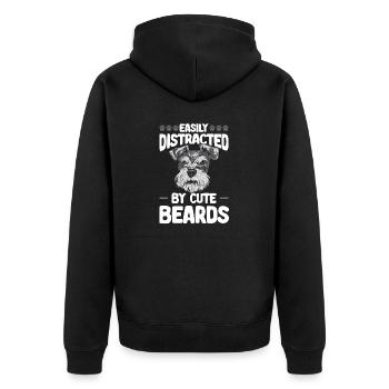 Schnauzer nain Chien Schnauzer - Veste à capuche bio Premium Unisexe - noir - Dos - Nico (187cm)