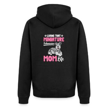 Schnauzer nain Chien Schnauzer - Veste à capuche bio Premium Unisexe - noir - Dos - Nico (187cm)