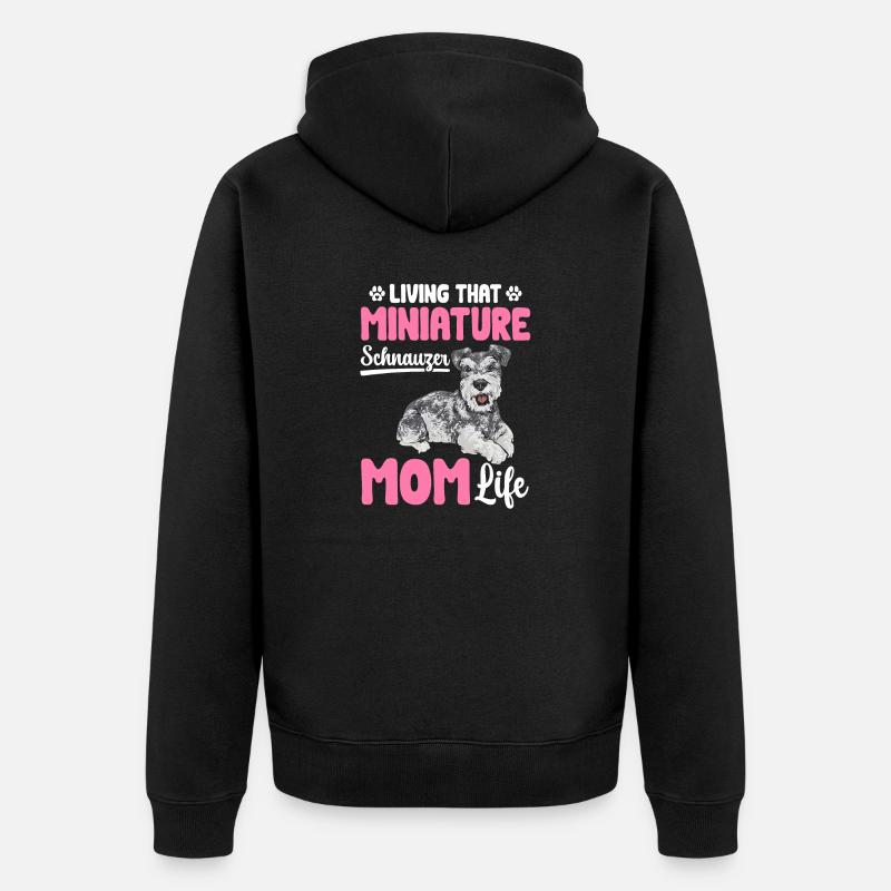 Schnauzer nain Chien Schnauzer - Veste à capuche bio Premium Unisexe - noir