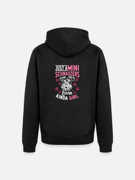 Miniature Schnauzer Dog Schnauzer - Unisex Premium Organic Zip Hoodie - black