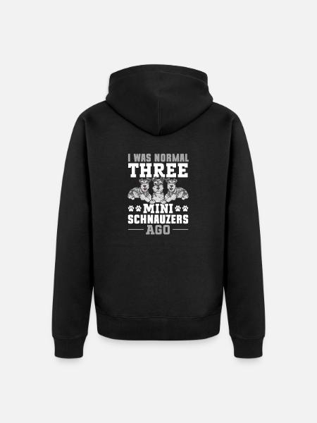 Zwergschnauzer Hund Schnauzer - Unisex Premium Bio Zip Hoodie - Schwarz